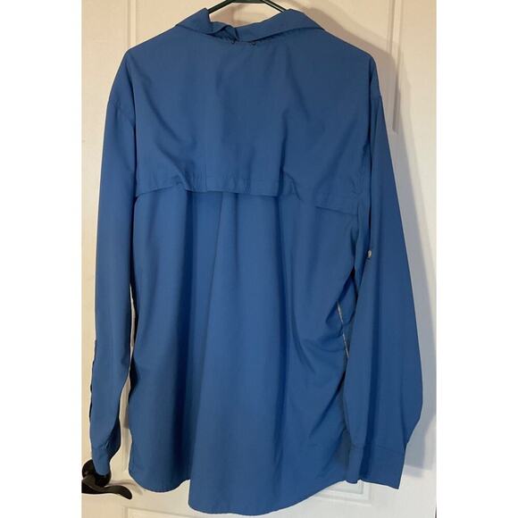 gravel Gear Blue Long Sleeve Button Fishing Hiking Vented Back & Sides Shirt XL - Picture 3 of 7